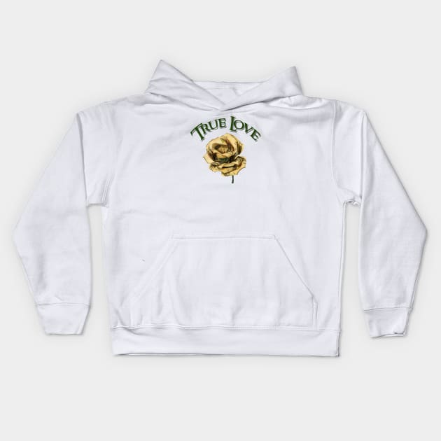 True love money rose Kids Hoodie by thehollowpoint